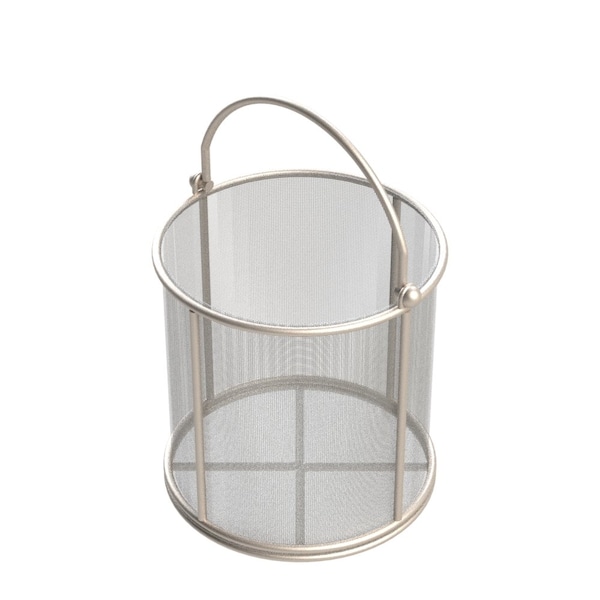 Anysizebasket Round Wire Mesh Basket: 6Dia. x 6H, 304 SS, 3/16 Rod Frame, Mesh: 30 x .012 TMT-060RND060-C30S - main